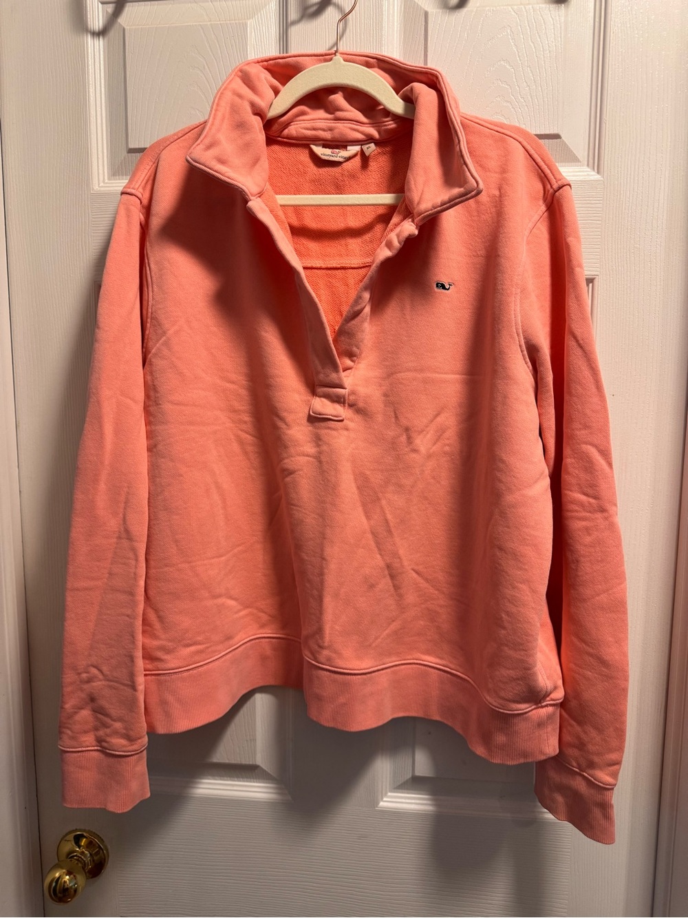 Vineyard Vines Women’s XL Coral Pullover Sweatshirt Whale Logo